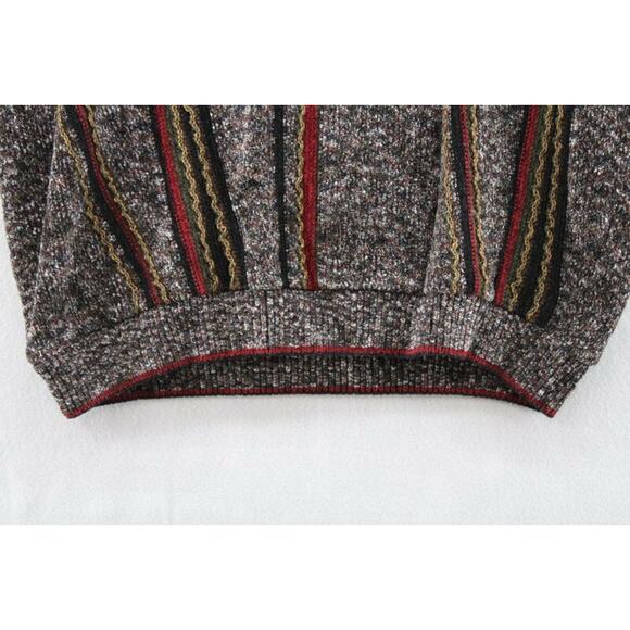 VTG Tundra 3D Knit Sweater Men Large Cosby Multicolor Stripes Nordic Grandpacore - Picture 5 of 8